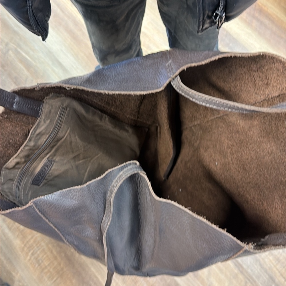 NWT Dark Brown Leather Tote Bag from Linea Pelle - Picture 4 of 4